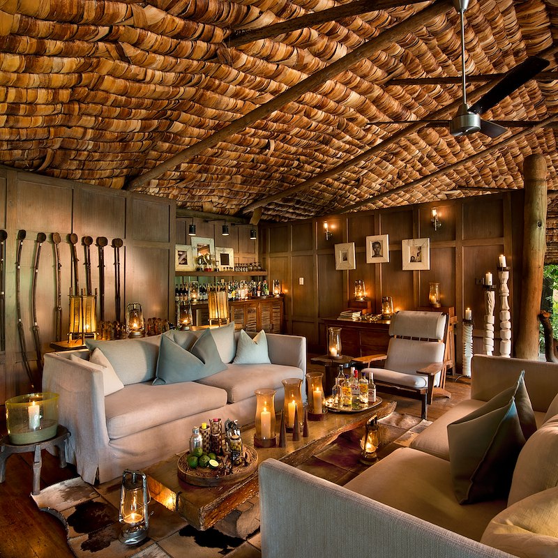 The lodge's guest sitting area