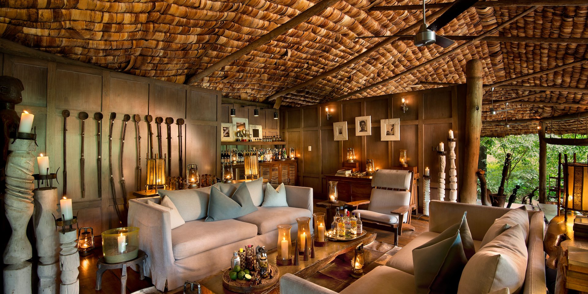 The lodge's guest sitting area