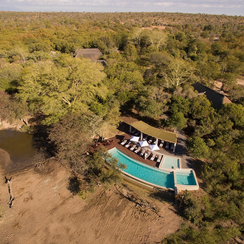 The lodge is located on a private concession inside Kruger National Park
