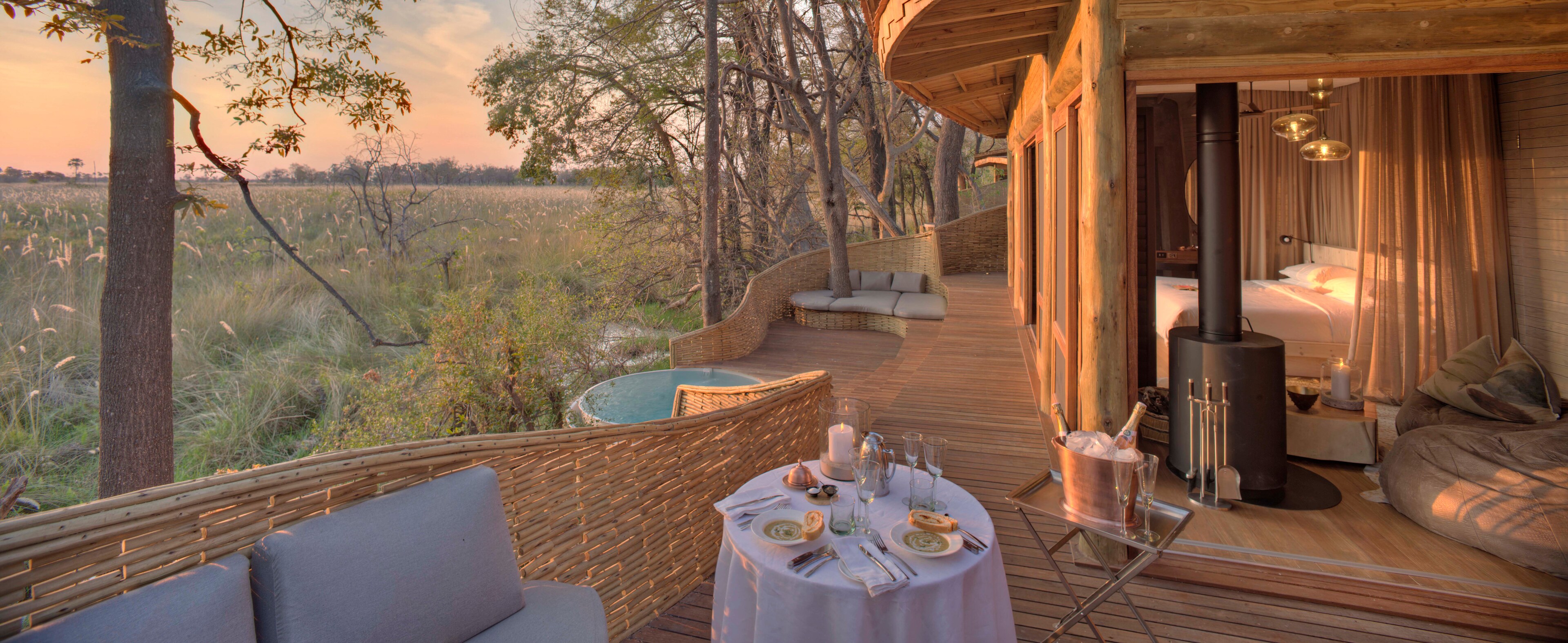Guest Suites Open to a Private Multi-Level Deck with a Plunge Pool