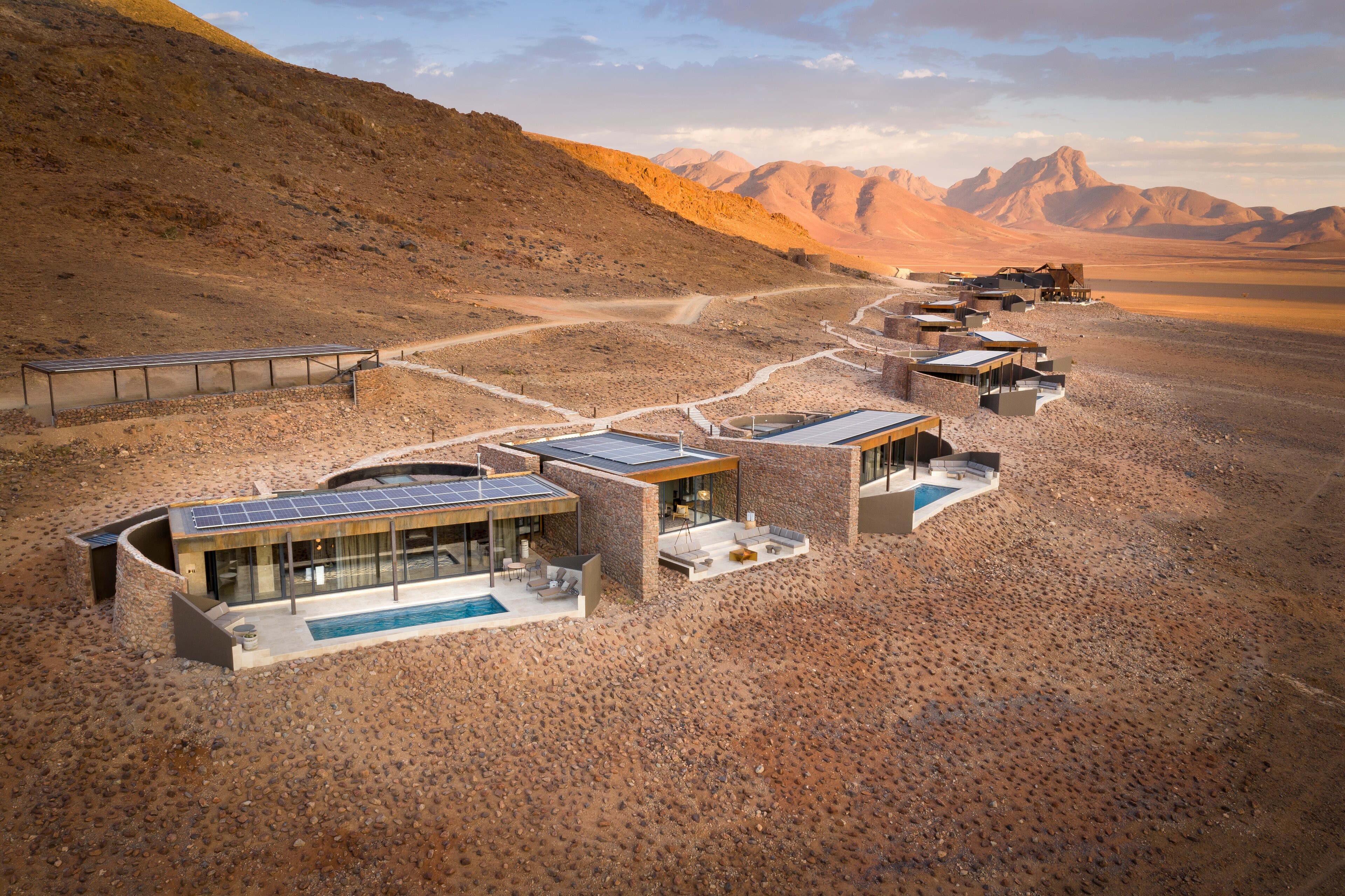 The Star Dune Suite Joins Two Suites with a Shared Lounge, Private Dining Area, and Shaded Veranda
