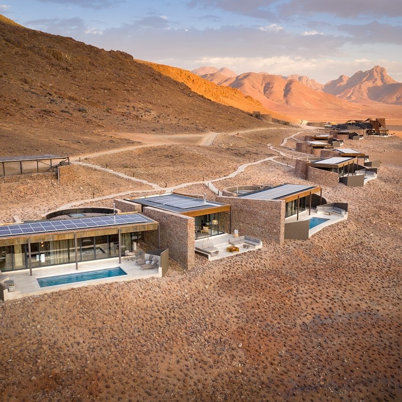 The Star Dune Suite Joins Two Suites with a Shared Lounge, Private Dining Area, and Shaded Veranda