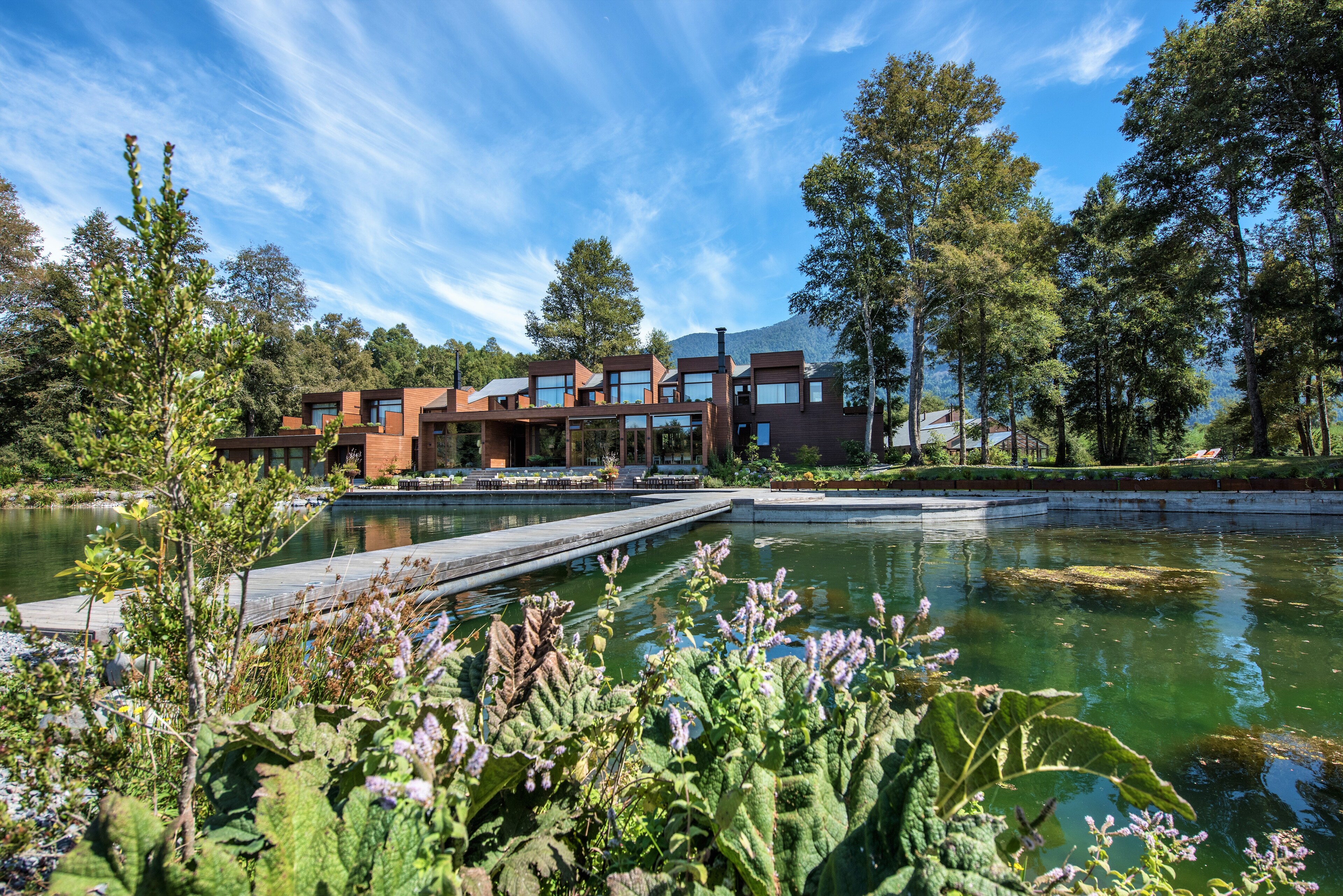 The Lodge Overlooks a Peaceful Lagoon