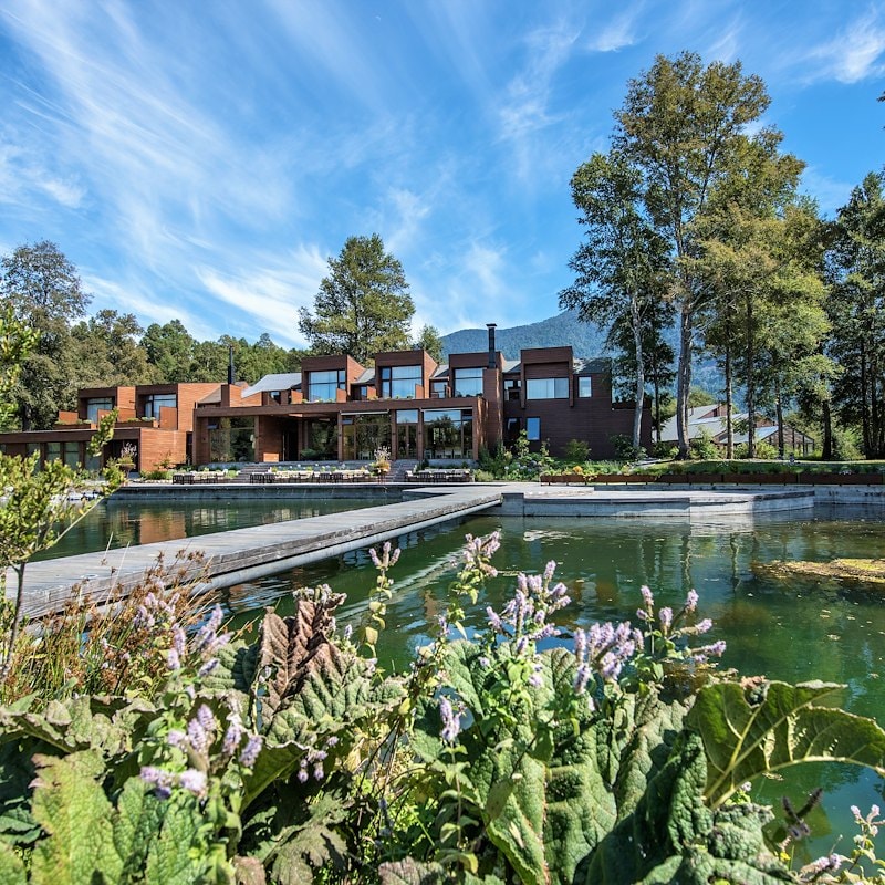 The Lodge Overlooks a Peaceful Lagoon