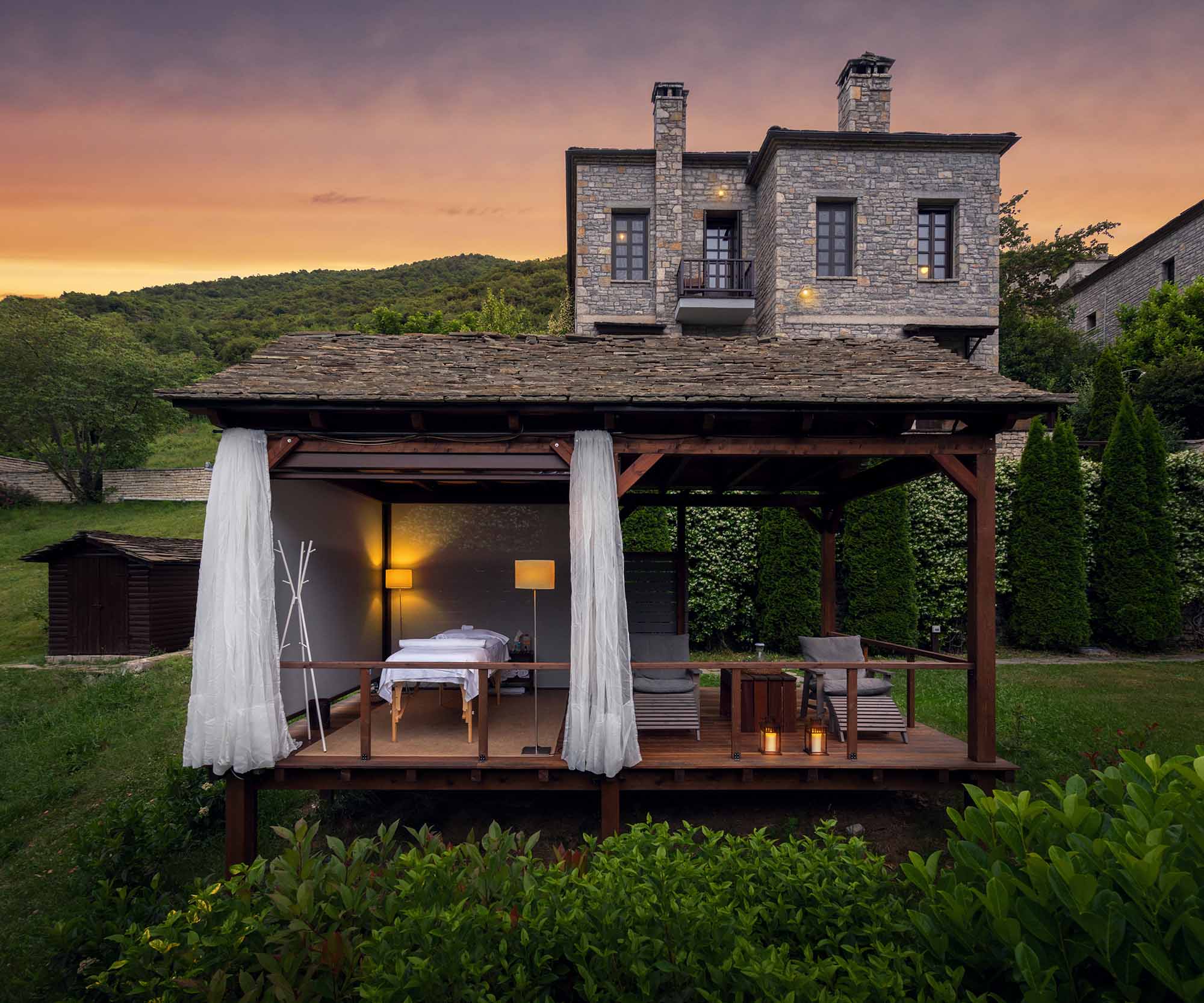 Outdoor Treatment Space at the Resort's Spa