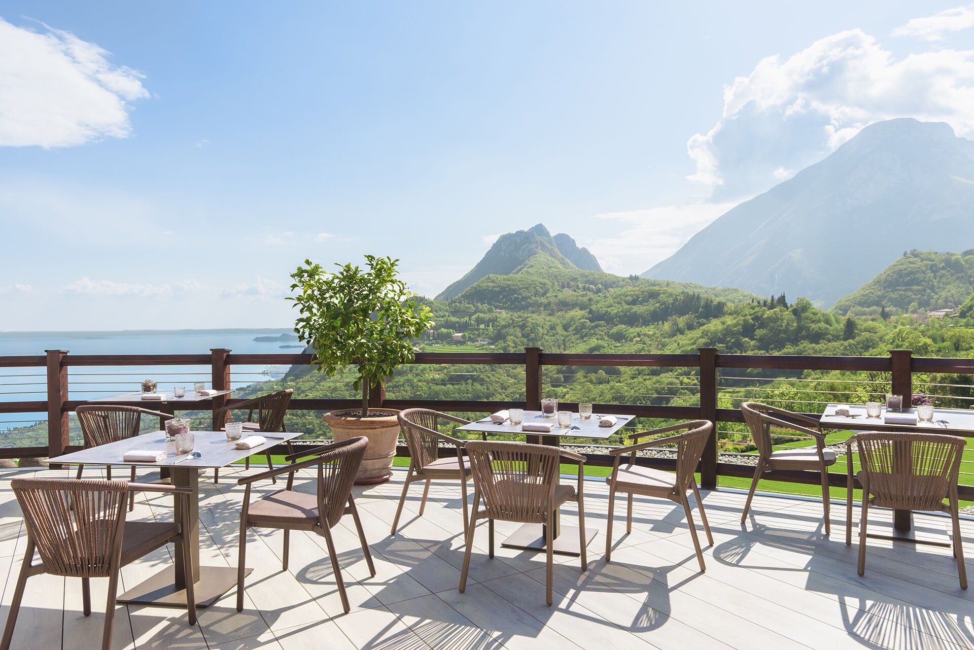 The Outdoor Terrace of La Limonaia Restaurant