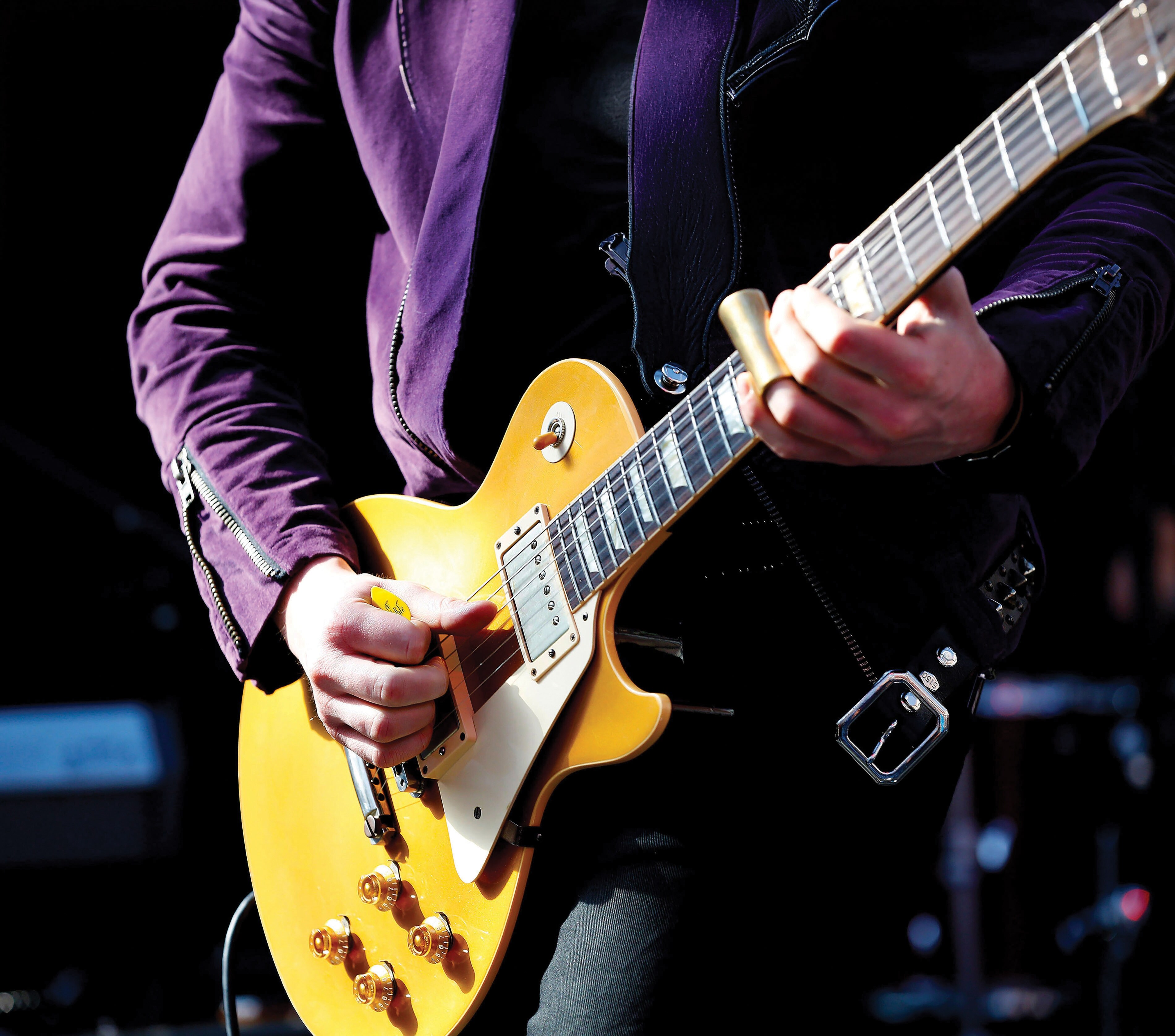 <p>Slide guitar in country music adds a weeping, soulful quality.</p>