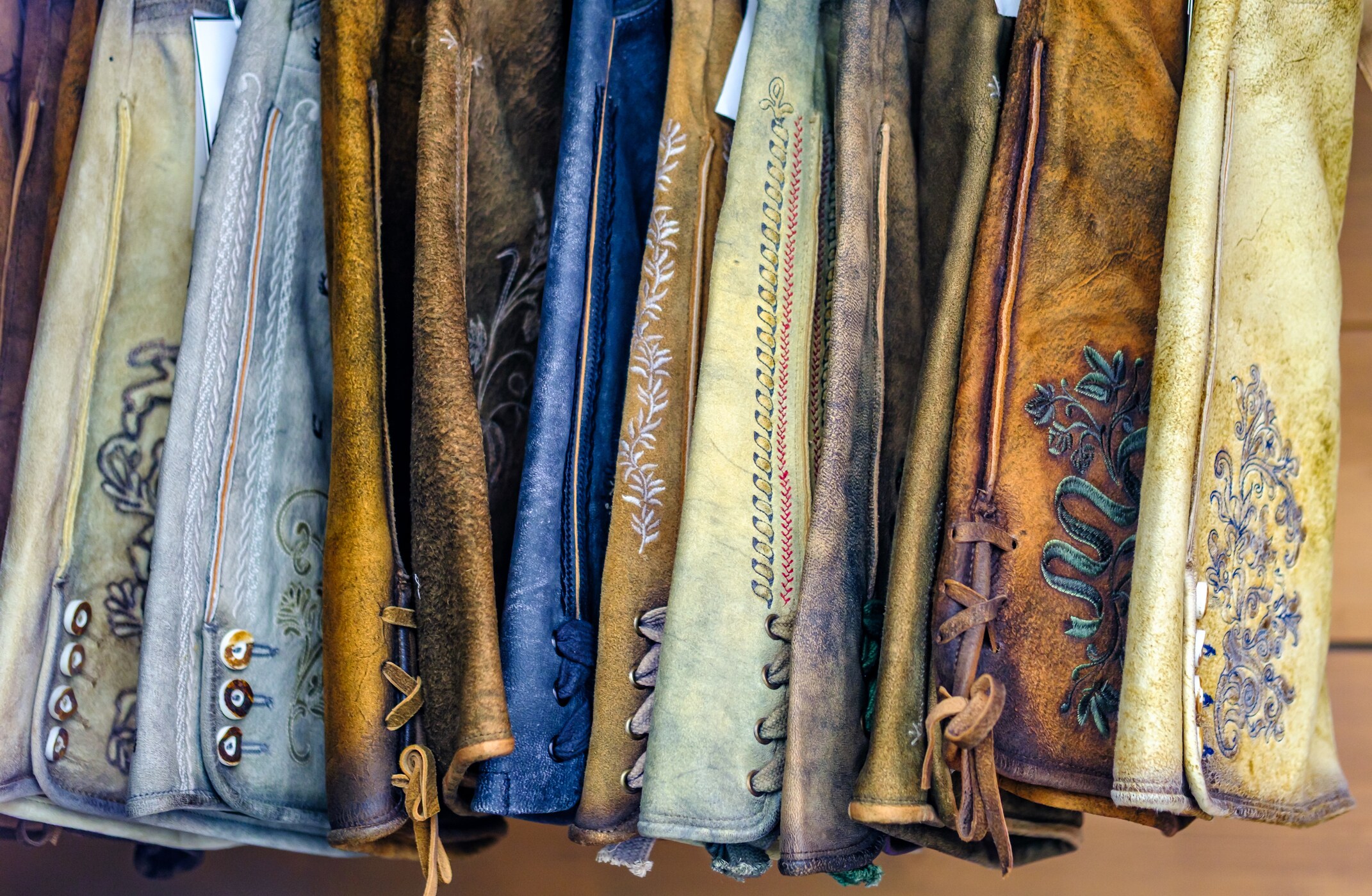 <p>Due to the high level of care that goes into the making of lederhosen, each pair has its own distinct character.</p>