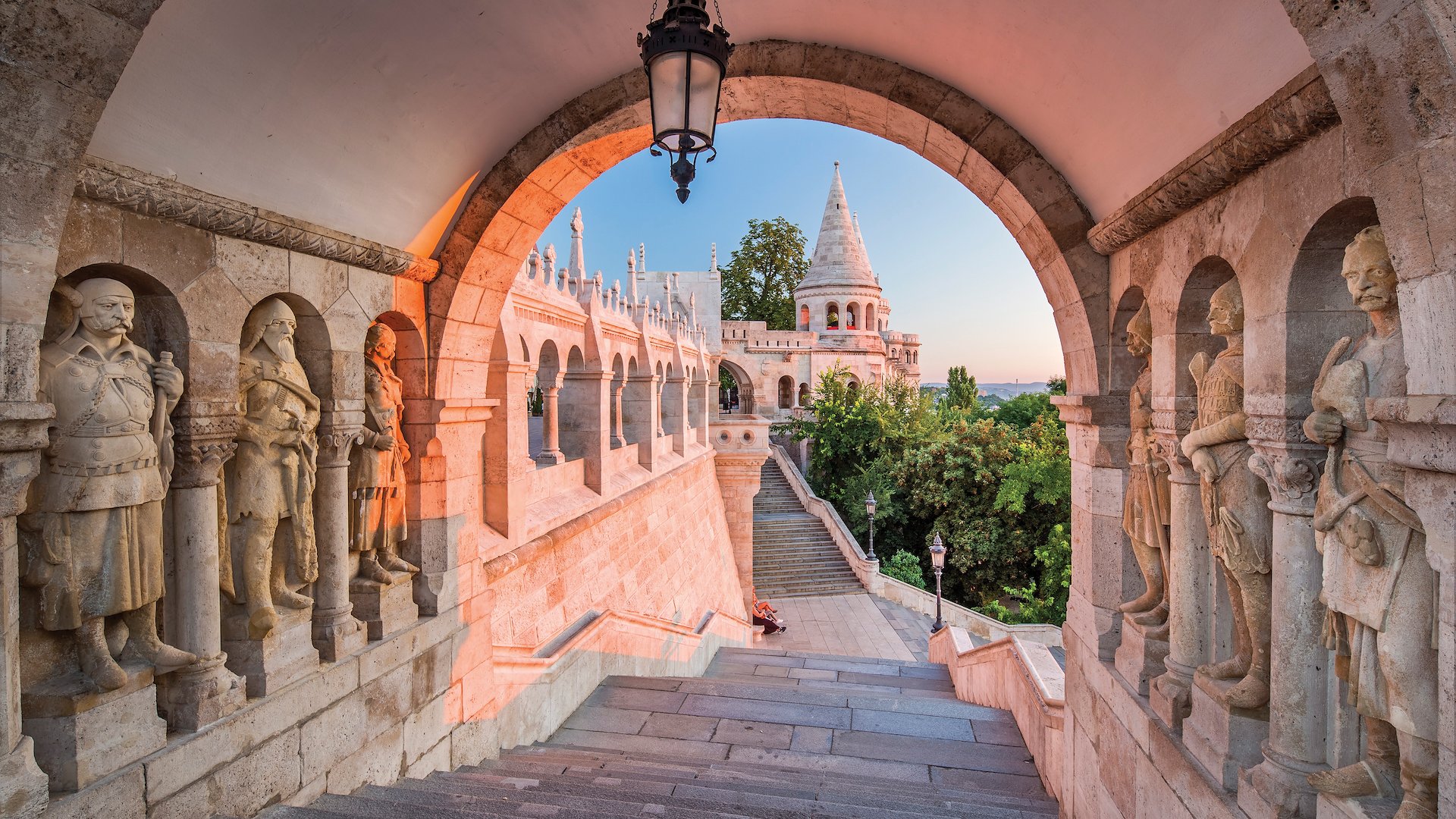 The stunning Fisherman’s Bastion on Buda’s Castle Hill in Budapest, Hungary.
