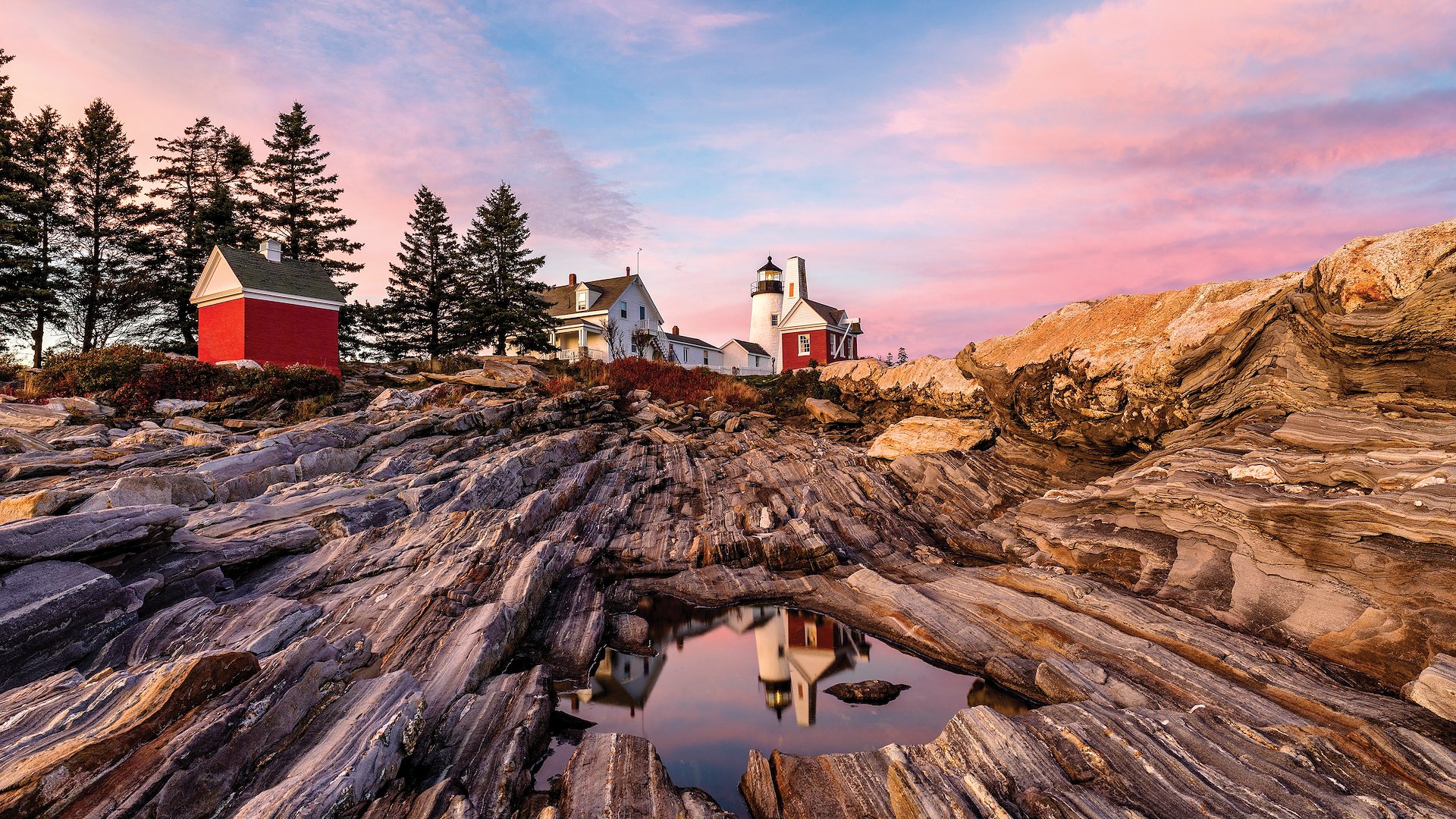 Stunning Pemaquid Point Lighthouse in Maine.