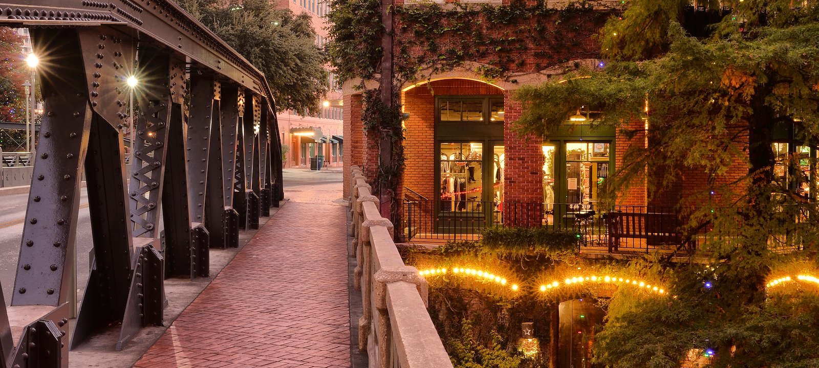 The San Antonio River Walk is an atmospheric heart of the city.