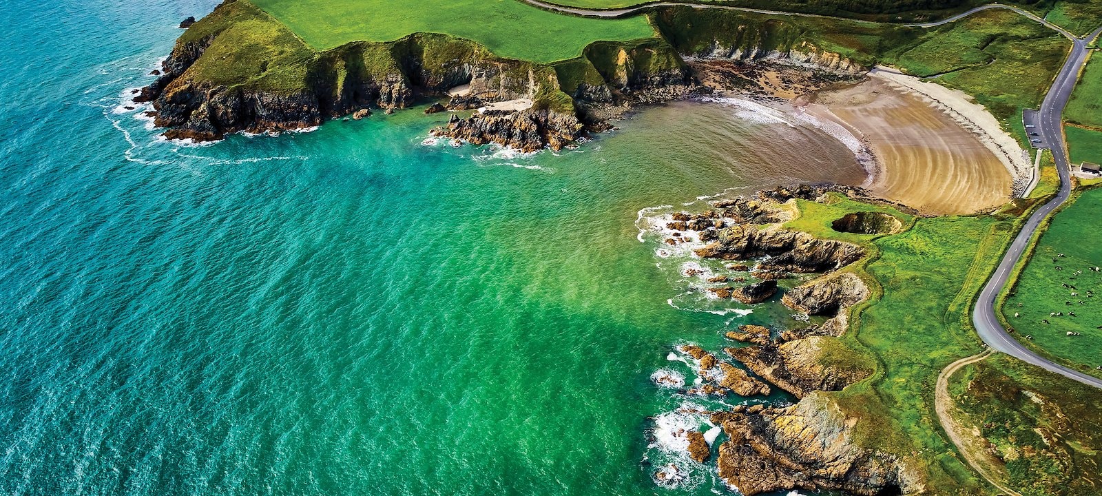 Kilmurrin Cove in Copper Coast UNESCO Global Geopark, County Waterford.