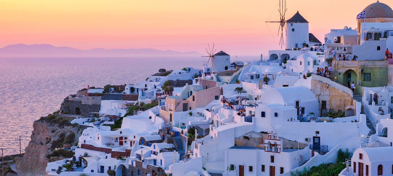Sunset at Oia on Santorini.