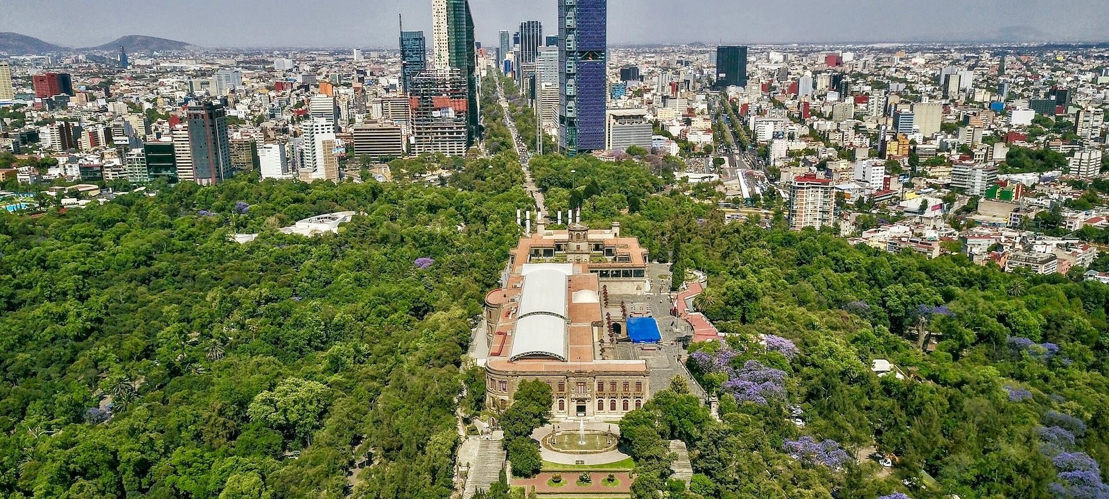 Mexico’s capital, as viewed from Bosque de Chapultepec.