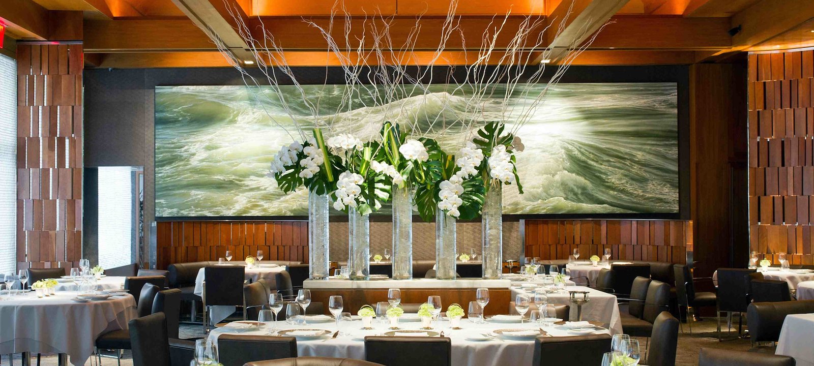 Elegant interiors at Le Bernardin.
