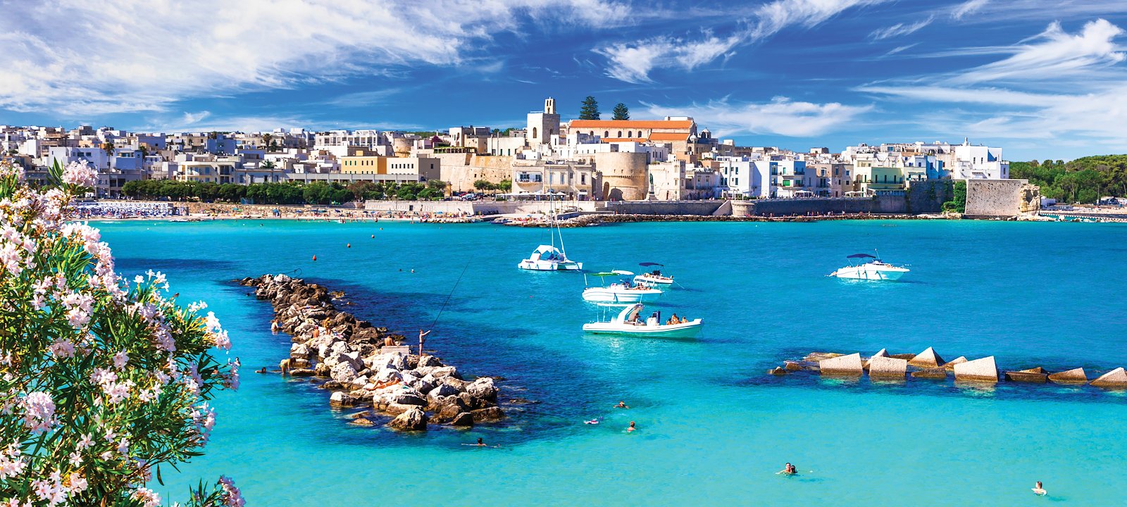 The pretty coastal town of Otranto in Puglia, Italy.