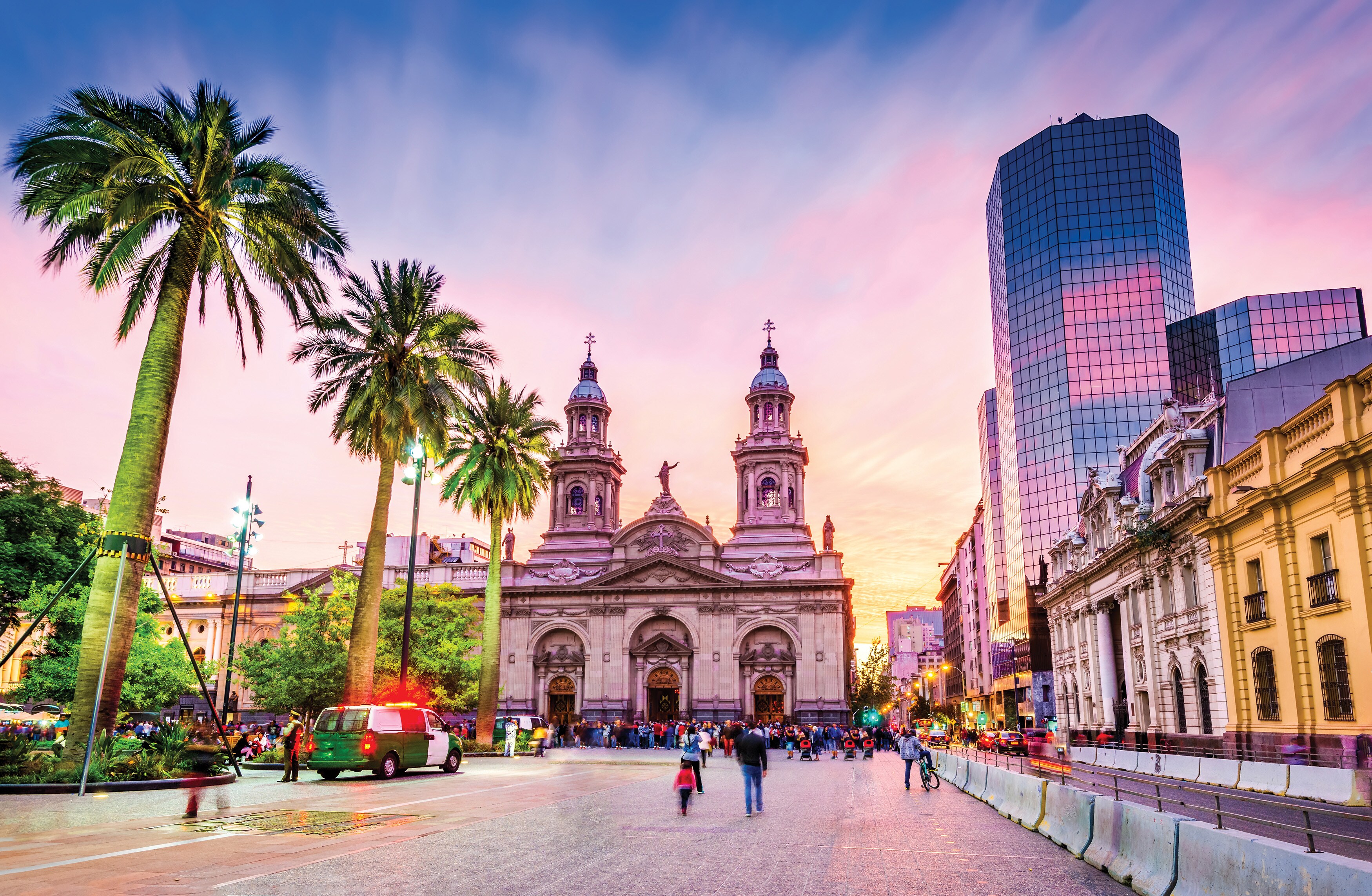 Plaza de Armas, Santiago’s main square.