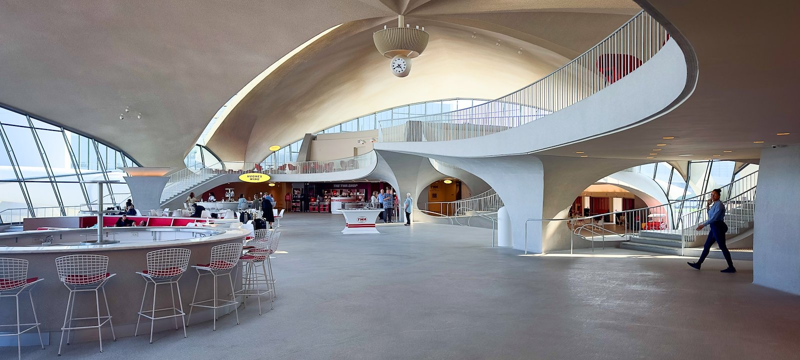 Airport lounges offer a quiet respite from the bustle of the main terminals.