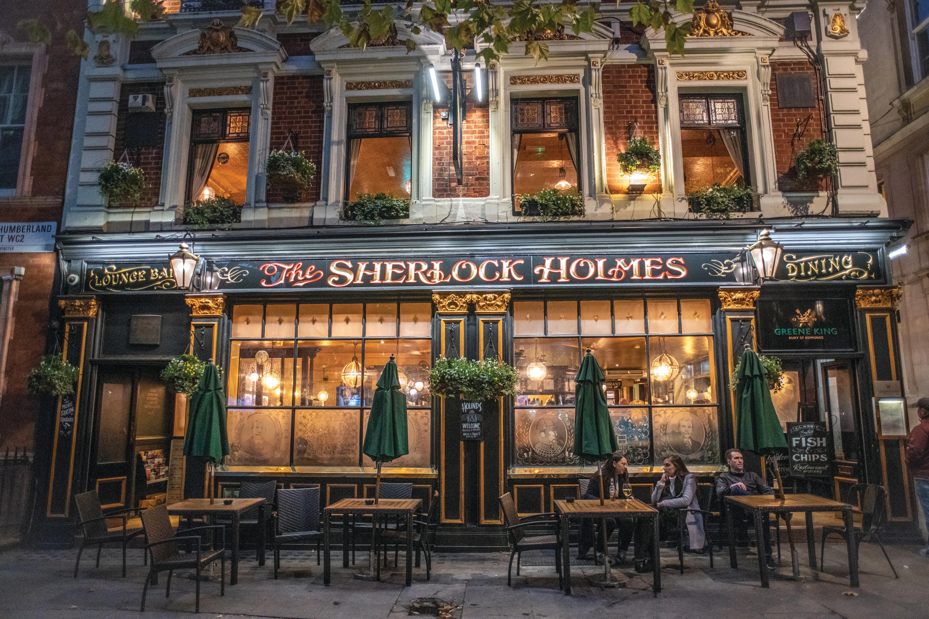 The Sherlock Holmes is a Victorian-themed pub on Northumberland Street.