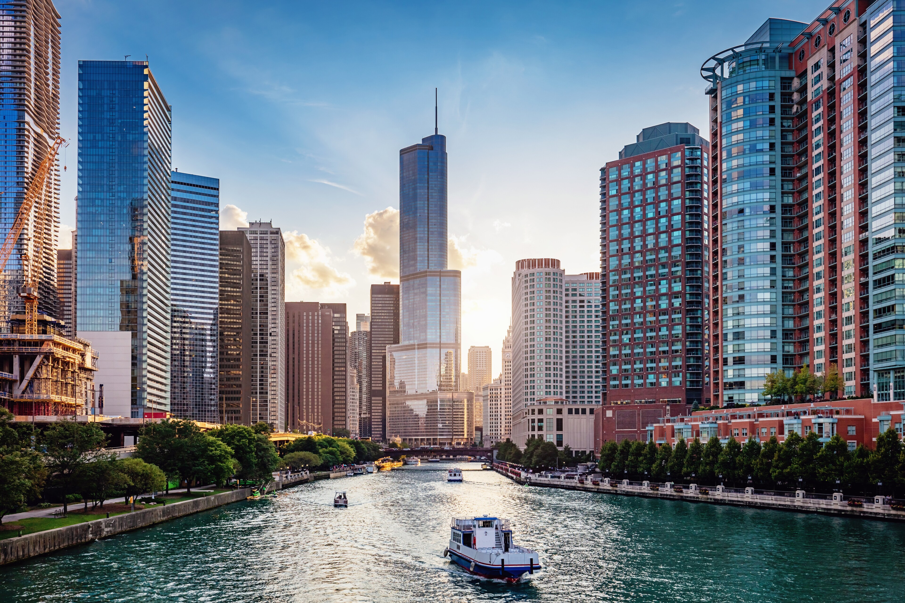 The Chicago skyline and river view from ACME Hotel is stunning.