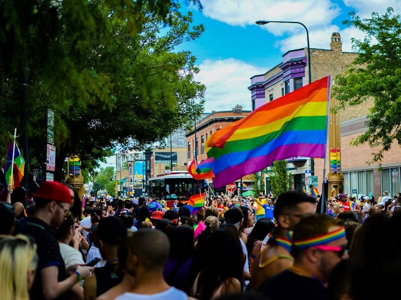Pride Flag in downtown D.C.