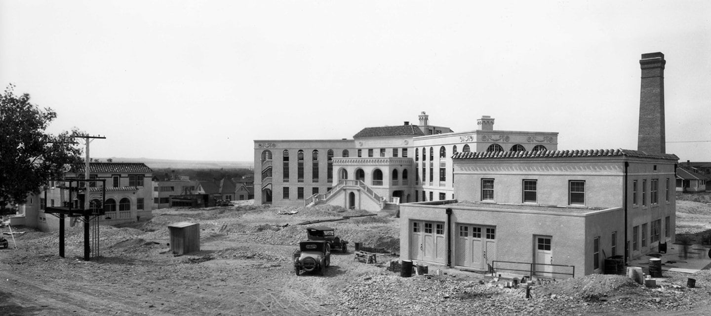 1926 Hospital Under Construction, Hotel Parq Central, Albuquerque, New Mexico