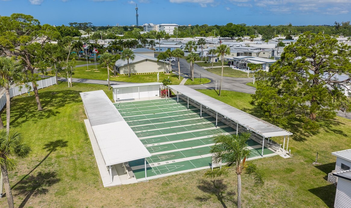 Bahia Vista Estates - Amenities and Services - Shuffleboard Courts Aerial