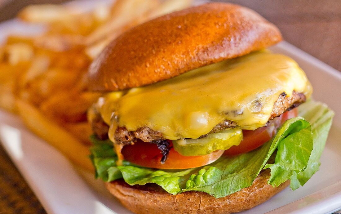 Cheeseburger and fries