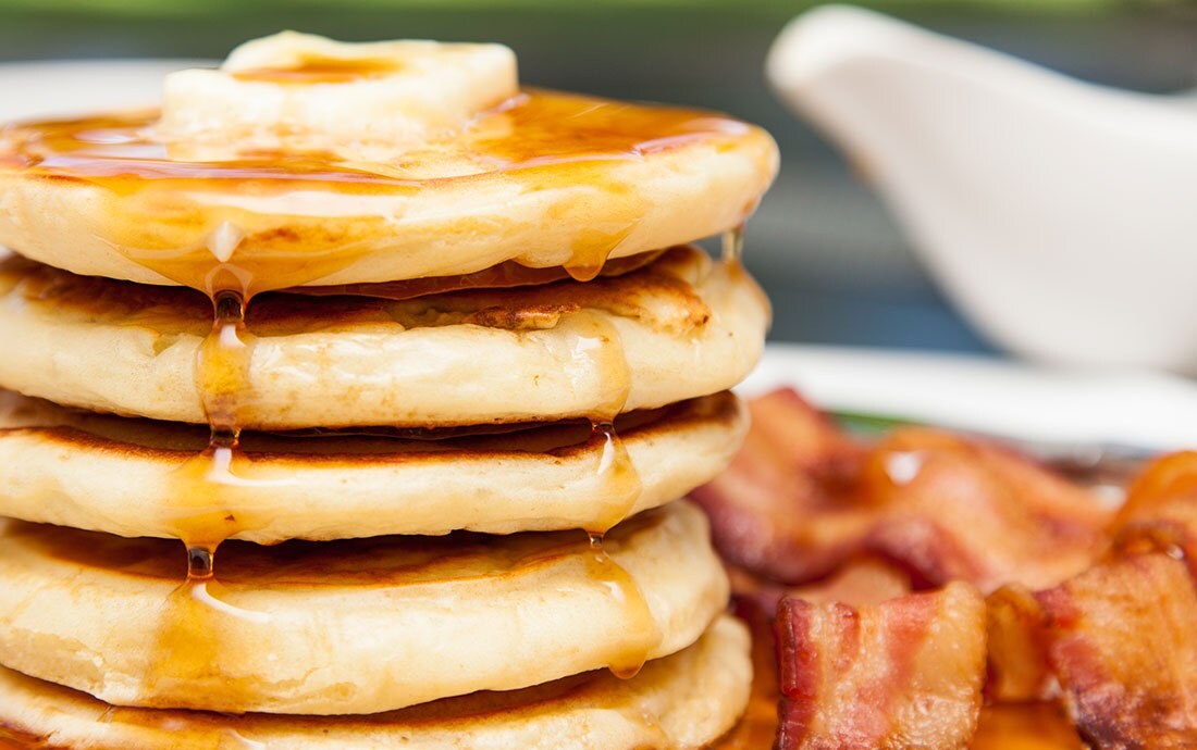 Pancakes and bacon