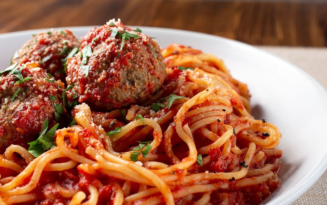 Spaghetti with meatballs