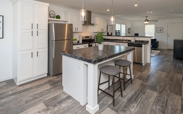 Bright kitchen with stainless steel appliances