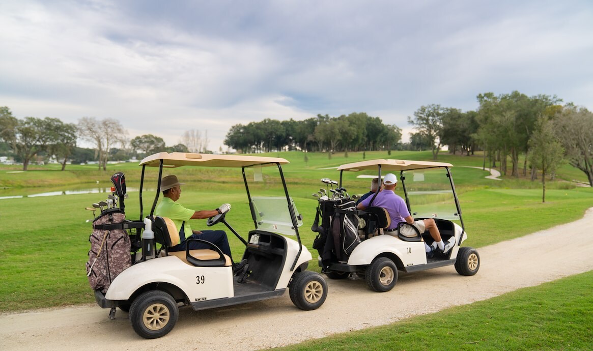 Two golf carts