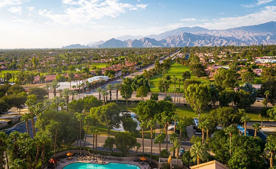 Aerial View of Emerald Desert RV Resort Property, California