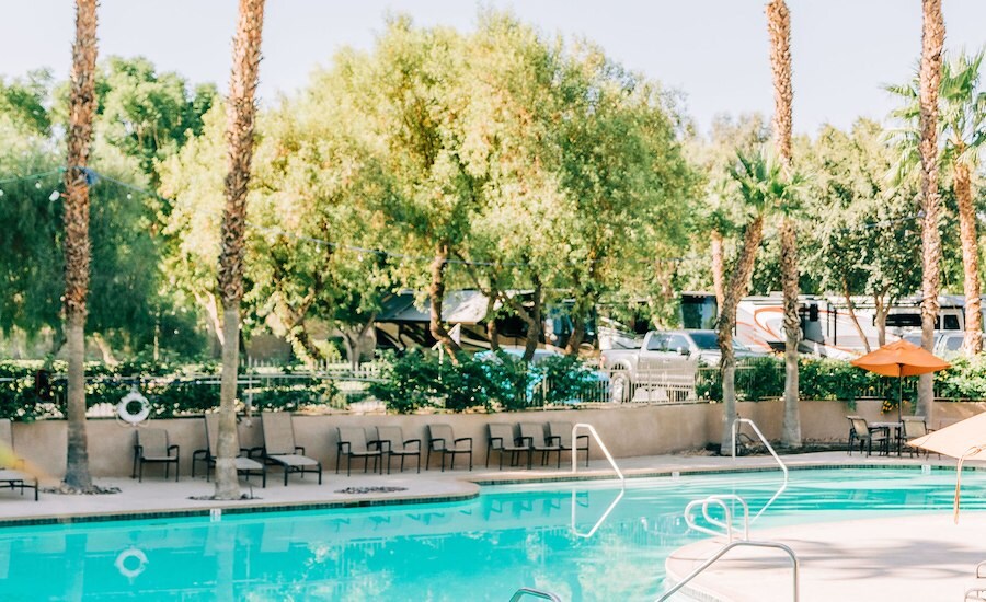 Emerald Desert RV Resort, California Luxurious Swimming Pool