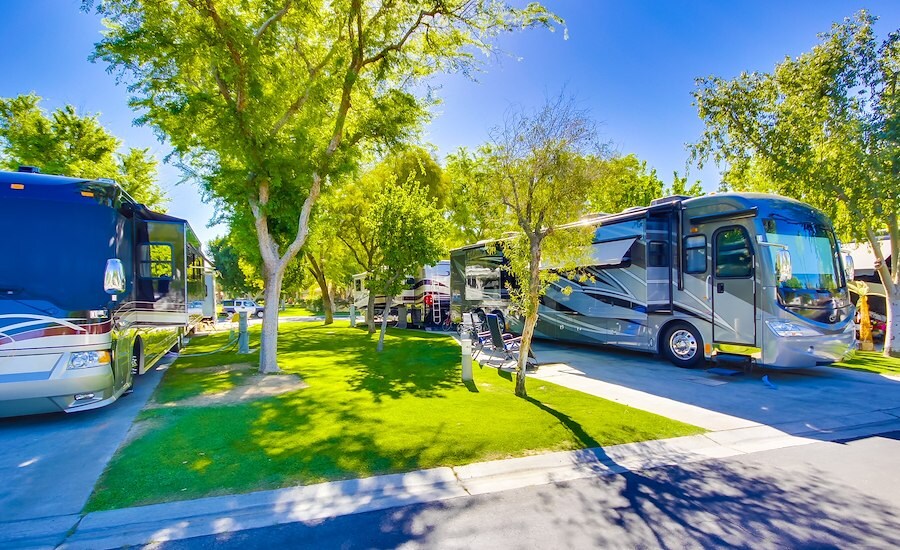 RV's at Emerald Desert RV Resort, California