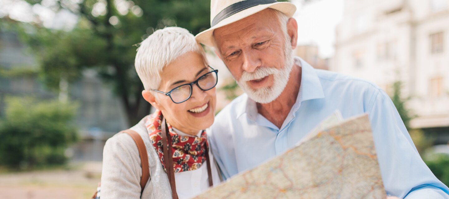 Hemet California - Couple looking a map