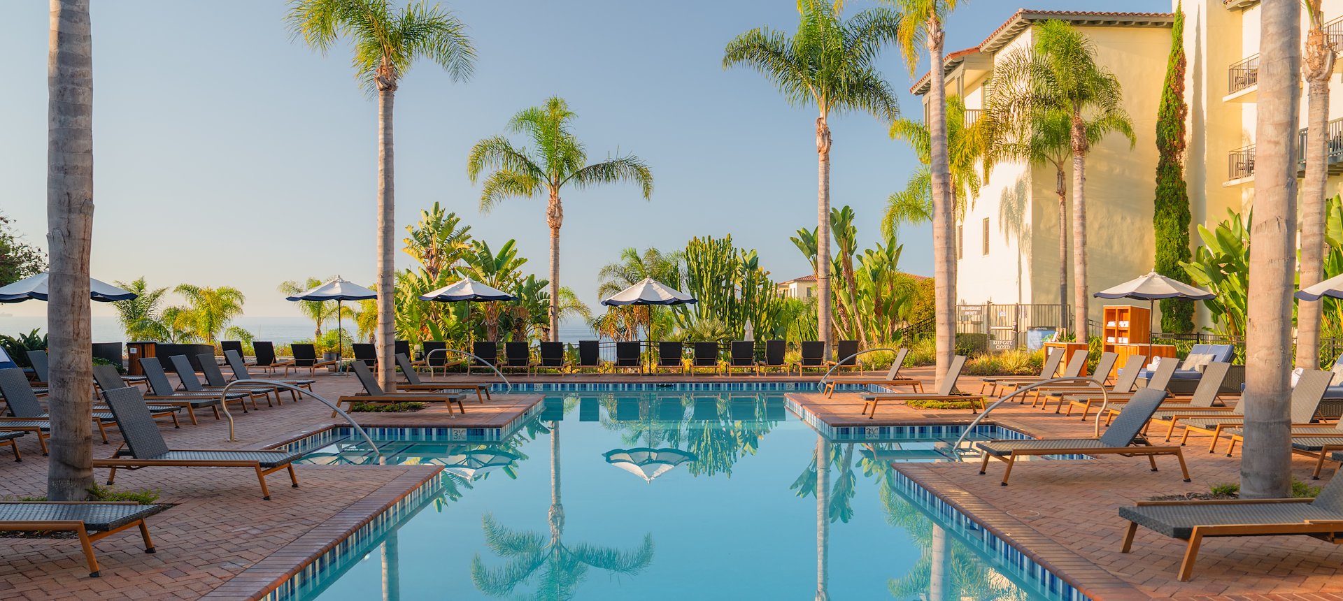 Outdoor pools and cabanas at Terranea Resort