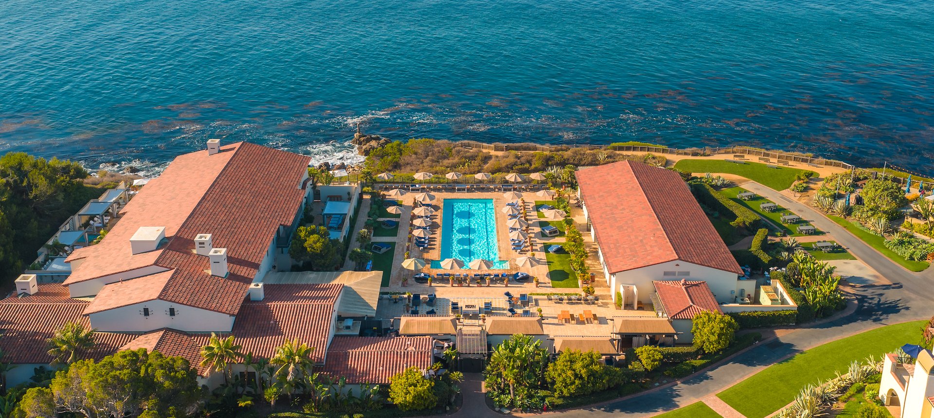 Terranea Resort pools overlooking the Pacific Ocean