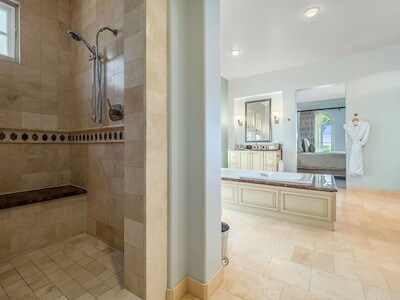 Bathroom view of three bedroom ocean king at Terranea Resort Rancho Palos Verdes California