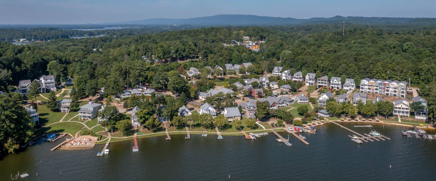 Aerial View of Chesnut Bay Resort On Weiss Lake