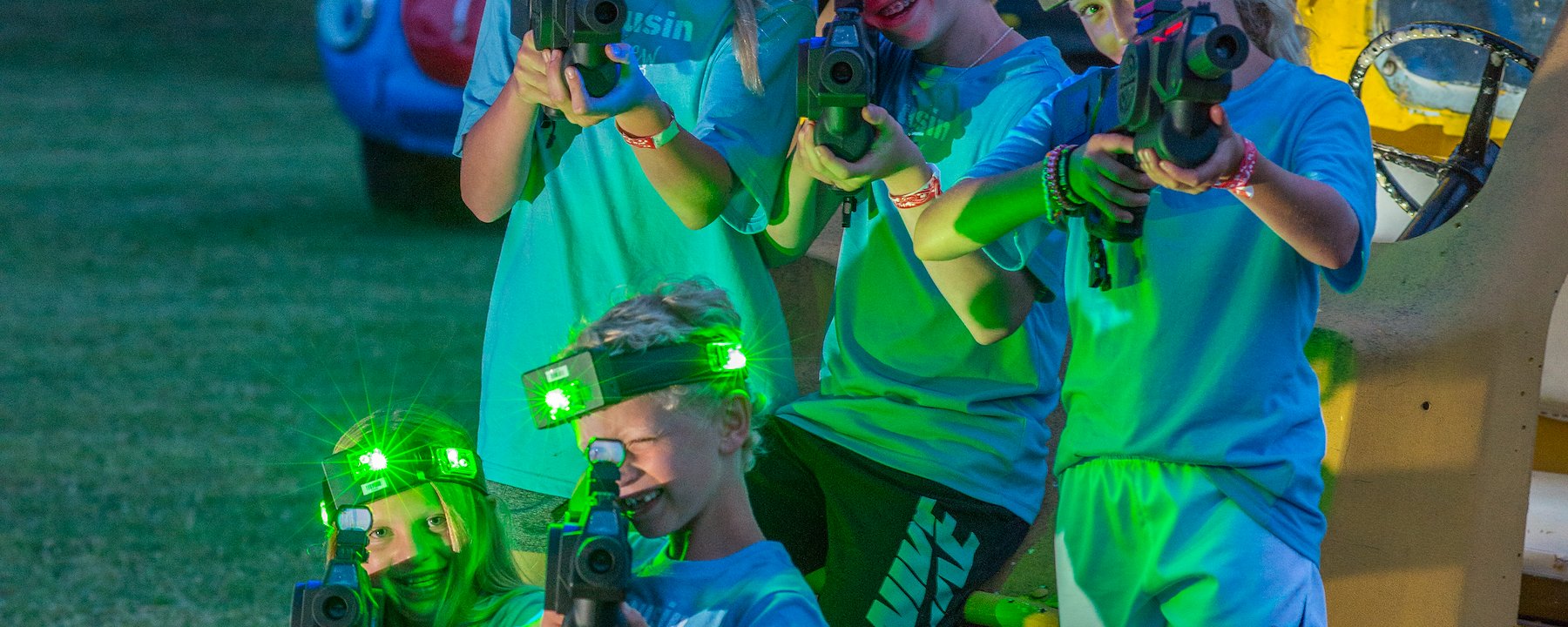 kids playing laser tag at great escapes north texas