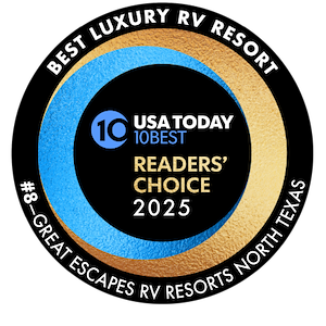 Great Escapes RV Resort North Texas Award Badge