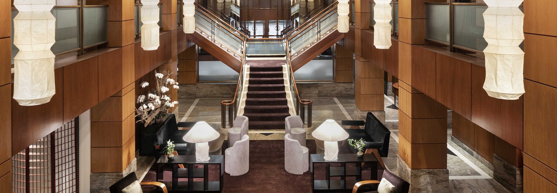 Wide Lobby View of The Kitano Hotel New York