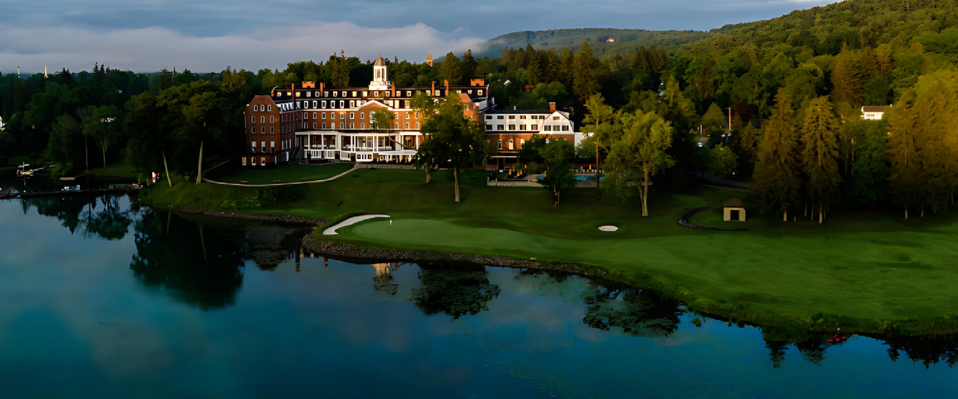 Panoramic view of The Otesaga Resort Hotel, New York