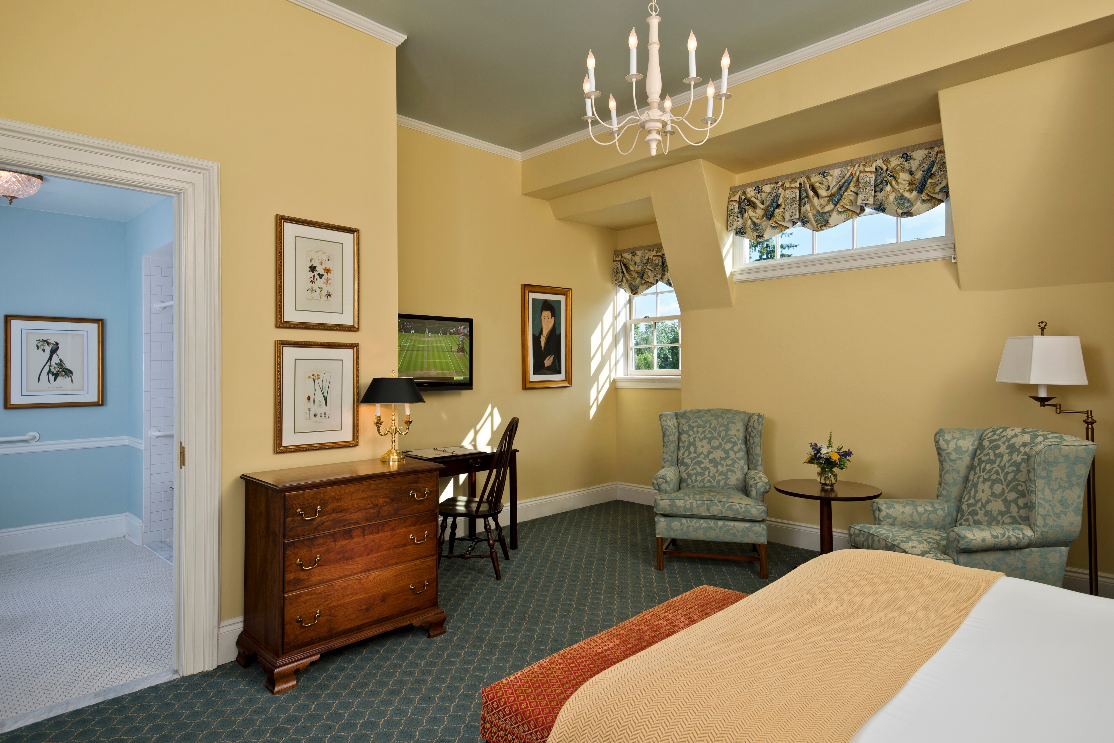 Accessible Guestroom with Wide Entry and Lowered Bed at The Otesaga Resort Hotel, New York
