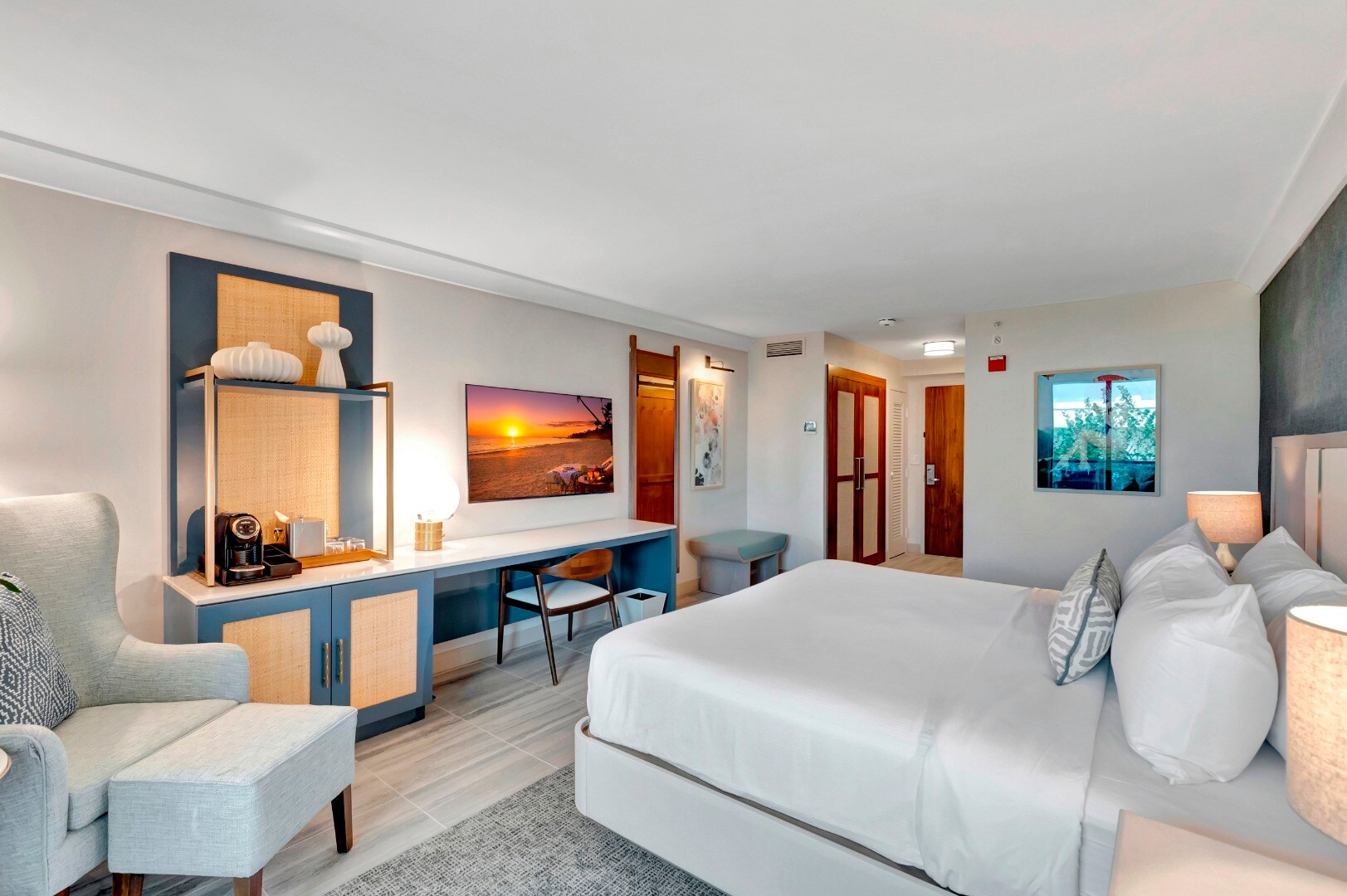 Partical ocean view king with balcony at Tideline Resort & Spa, Palm Beach, Florida