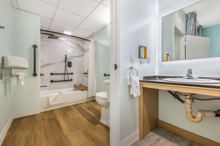 1 King Bed, Mobility Accessible, 1-Person Sofabed