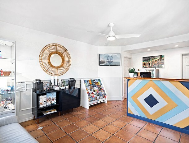 Reception Area of Sea Blue Hotel, Santa Monica, California