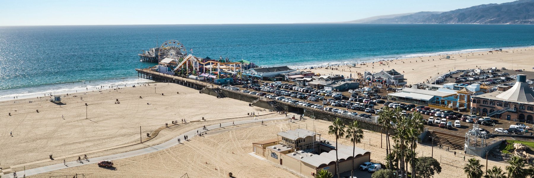 View of Santa Monica Beach, California