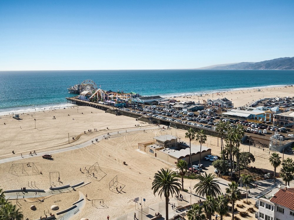 View of Santa Monica Beach, California